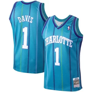 Práctico Baron Davis Charlotte Hornets 1999/00 Hardwood Classics Swingman Jersey Teal