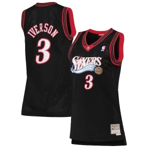 Exquisito Allen Iverson Philadelphia 76ers Women's 2000/01 Hardwood Classics Swingman Jersey Black