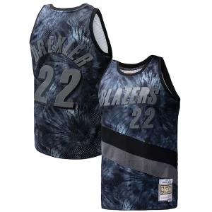 Robusto Increíble Clyde Drexler Portland Trail Blazers Hardwood Classics 1991/92 Tie Dye Swingman Jersey Black