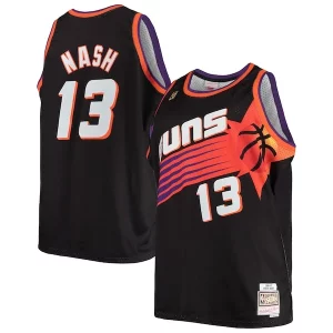 Fantástico Steve Nash Phoenix Suns 1996/97 Big & Tall Hardwood Classics Swingman Jersey Black/White