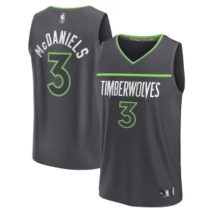 Increíble Chulo Versátil Jaden McDaniels Minnesota Timberwolves Youth Fast Break Replica Player Jersey Statement Edition Black