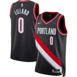 Perfecto Damian Lillard Portland Trail Blazers Nike Unisex Swingman Jersey Icon Edition Black/White
