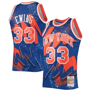 Único Original Maravilloso Patrick Ewing New York Knicks Hardwood Classics 1991/92 Hyper Hoops Swingman Jersey Blue