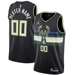 Encantador Comodo Milwaukee Bucks Jordan Brand Swingman Custom Jersey Statement Edition Black