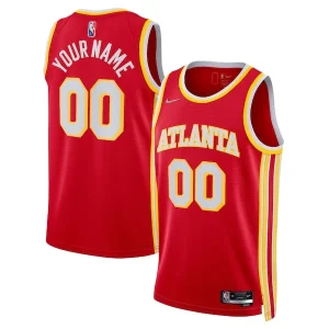 Elegante Atlanta Hawks Nike 2021/22 Diamond Swingman Custom Jersey Icon Edition Red