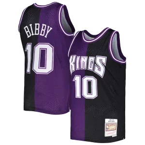 Maravilloso Genial Versátil Mike Bibby Sacramento Kings Hardwood Classics 2001/02 Split Swingman Jersey Purple/Black
