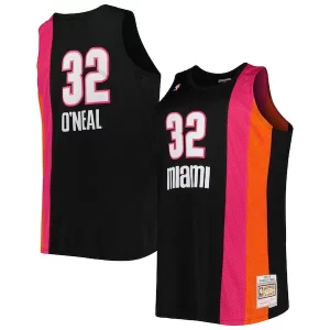 Increíble Moderno Shaquille O'Neal Miami Heat Big & Tall Hardwood Classics 2005/06 Swingman Jersey Black