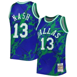 Delicioso Increíble Hermoso Steve Nash Dallas Mavericks 1998/99 Hardwood Classics Marble Swingman Jersey Blue