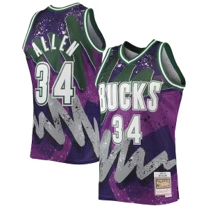 Robusto Estupendo Ray Allen Milwaukee Bucks Hardwood Classics 2000/01 Hyper Hoops Swingman Jersey Purple