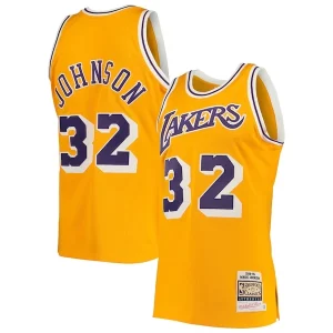 Robusto Atractivo Magic Johnson Los Angeles Lakers 1984/85 Hardwood Classics Authentic Jersey Gold/Purple