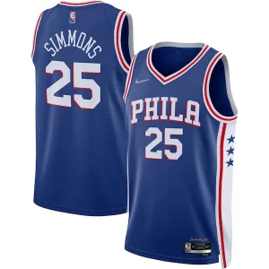 Hermoso Práctico Robusto Ben Simmons Philadelphia 76ers Nike 2021/22 Diamond Swingman Jersey Icon Edition Royal