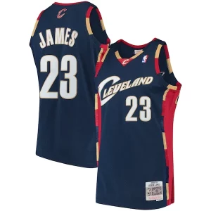 Elegante Versátil LeBron James Cleveland Cavaliers Hardwood Classics Swingman Jersey Navy