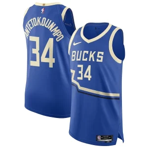 Magnífico Giannis Antetokounmpo Milwaukee Bucks Nike 2024/25 Authentic Player Jersey City Edition Royal
