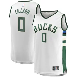 Maravilloso Atractivo Damian Lillard Milwaukee Bucks Youth Fast Break Player Jersey Association Edition White