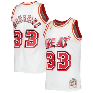 Genial Único Original Alonzo Mourning Miami Heat Hardwood Classics Swingman Jersey White