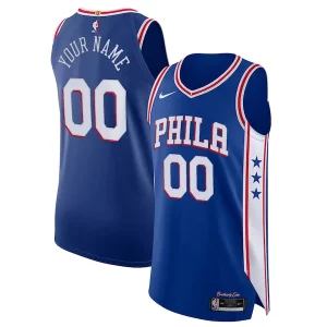 Único Philadelphia 76ers Nike Custom Authentic Jersey Icon Edition Royal