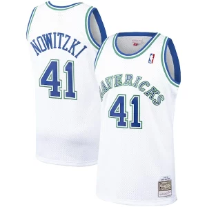 Elegante Lujoso Fácil de llevar Dirk Nowitzki Dallas Mavericks 1998/99 Hardwood Classics Swingman Jersey White