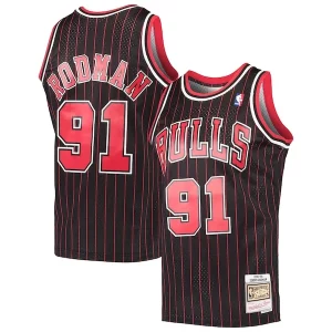 Increíble Fantástico Fácil de llevar Dennis Rodman Chicago Bulls Hardwood Classics Swingman Jersey Black