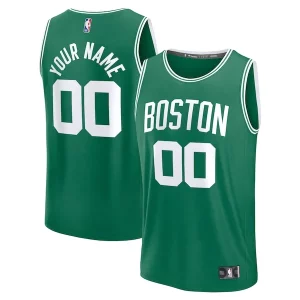 Versátil Boston Celtics Youth Custom Fast Break Jersey Kelly Green Icon Edition/White/Black