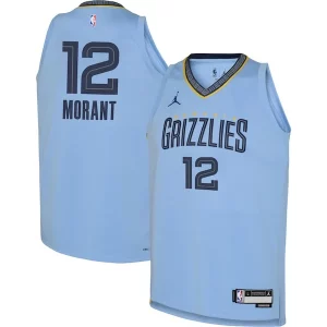 Exquisito Original Ja Morant Memphis Grizzlies Jordan Brand Youth Swingman Jersey Statement Edition Light Blue
