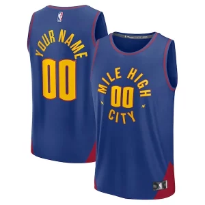 Chulo Cool Denver Nuggets Fast Break Custom Jersey Statement Edition Blue/Navy