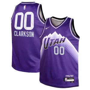 Moderno Fácil de llevar Jordan Clarkson Utah Jazz Nike Youth Swingman Replica Jersey City Edition Purple