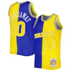 Fácil de llevar Tim Hardaway Golden State Warriors Hardwood Classics 1990/91 Split Swingman Jersey Royal/Gold