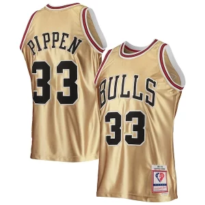 Práctico Maravilloso Duradero Scottie Pippen Chicago Bulls 75th Anniversary 1997/98 Hardwood Classics Swingman Jersey Gold