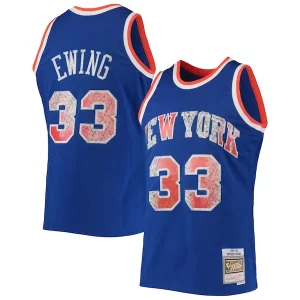 Duradero Original Patrick Ewing New York Knicks 1991/92 Hardwood Classics NBA 75th Anniversary Diamond Swingman Jersey Blue
