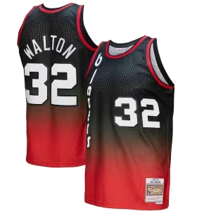 Resistente Lujoso Bill Walton Portland Trail Blazers 1976/77 Hardwood Classics Fadeaway Swingman Player Jersey Red/Black