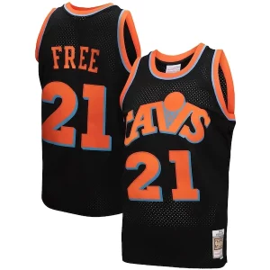 Ideal Original Cleveland Cavaliers 1984 85 Hardwood Classics World B. Free Reload 3.0 Swingman Jersey Black