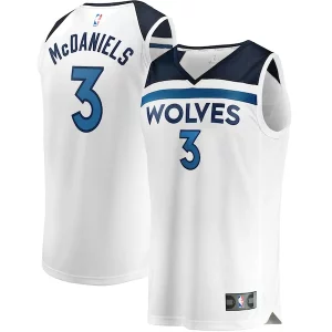 Genial Original Jaden McDaniels Minnesota Timberwolves Youth Fast Break Replica Player Jersey Association Edition White