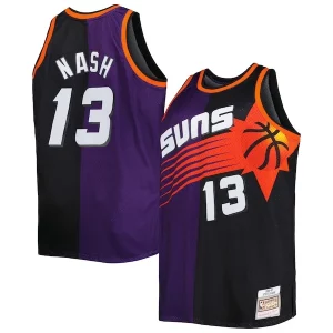 Duradero Steve Nash Phoenix Suns Big & Tall Hardwood Classics 1996/97 Split Swingman Jersey Purple/Black