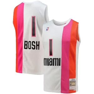 Elegante Chris Bosh Miami Heat 2001/02 Hardwood Classics Swingman Jersey White