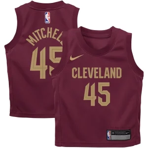 Increíble Fácil de llevar Donovan Mitchell Cleveland Cavaliers Nike Toddler Swingman Player Jersey Icon Edition Wine