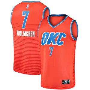 Elegante Original Chet Holmgren Oklahoma City Thunder Fast Break Replica Player Jersey Statement Edition Orange