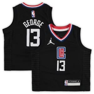 Genial Paul George LA Clippers Jordan Brand Toddler 2020/21 Jersey Black Statement Edition