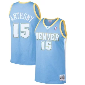 Elegante Carmelo Anthony Denver Nuggets Hardwood Classics Swingman Jersey Light Blue