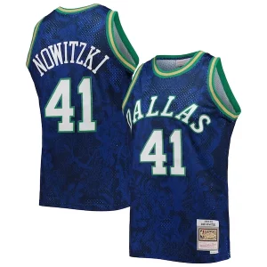 Encantador Atractivo Estupendo Dirk Nowitzki Dallas Mavericks Hardwood Classics 1998/99 Lunar New Year Swingman Jersey Blue