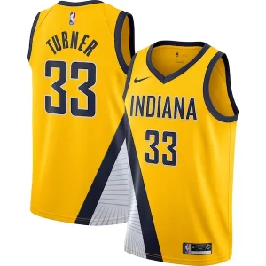 Ideal Myles Turner Indiana Pacers Nike Swingman Jersey Gold Statement Edition