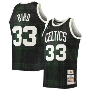 Moderno Hermoso Práctico Larry Bird Boston Celtics 1985/86 Hardwood Classics Uninterrupted Swingman Jersey Black