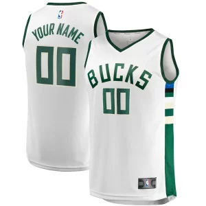 Encantador Chulo Milwaukee Bucks Youth Fast Break Replica Custom Jersey Association Edition White