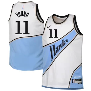 Atractivo Trae Young Atlanta Hawks Nike Youth 2024/25 Swingman Player Jersey City Edition White