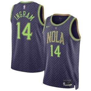 Elegante Brandon Ingram New Orleans Pelicans Nike Unisex 2024/25 Swingman Player Jersey City Edition Purple