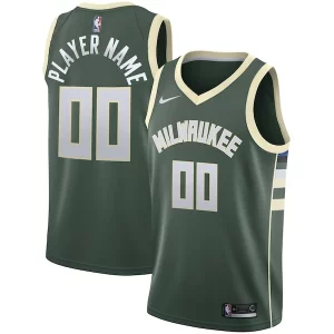 Clásico Fácil de llevar Increíble Milwaukee Bucks Nike Swingman Custom Jersey Green Icon Edition