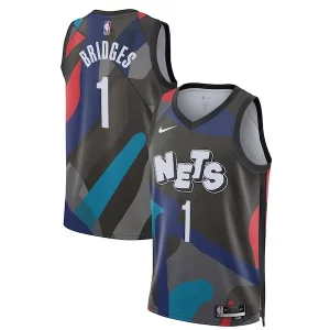 Original Ideal Elegante Mikal Bridges Brooklyn Nets Nike Unisex 2023/24 Swingman Jersey Black City Edition