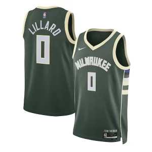 Magnífico Único Atractivo Damian Lillard Milwaukee Bucks Nike Unisex Swingman Jersey Icon Edition Hunter Green