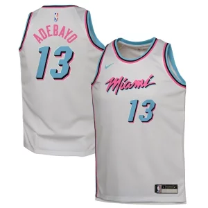 Original Único Bam Adebayo Miami Heat Nike Youth 2024/25 Swingman Player Jersey City Edition White