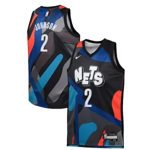 Perfecto Comodo Cameron Johnson Brooklyn Nets Nike Youth Swingman Replica Jersey City Edition Black