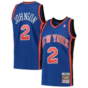 Fácil de llevar Moderno Increíble Larry Johnson New York Knicks 1998/99 Hardwood Classics Swingman Jersey Blue